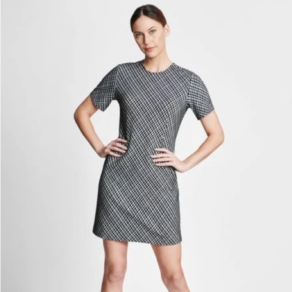 SPANX Gingham Mini Dress Black White Size XS Old Money Preppy Clean Girl Classic - Picture 3 of 8